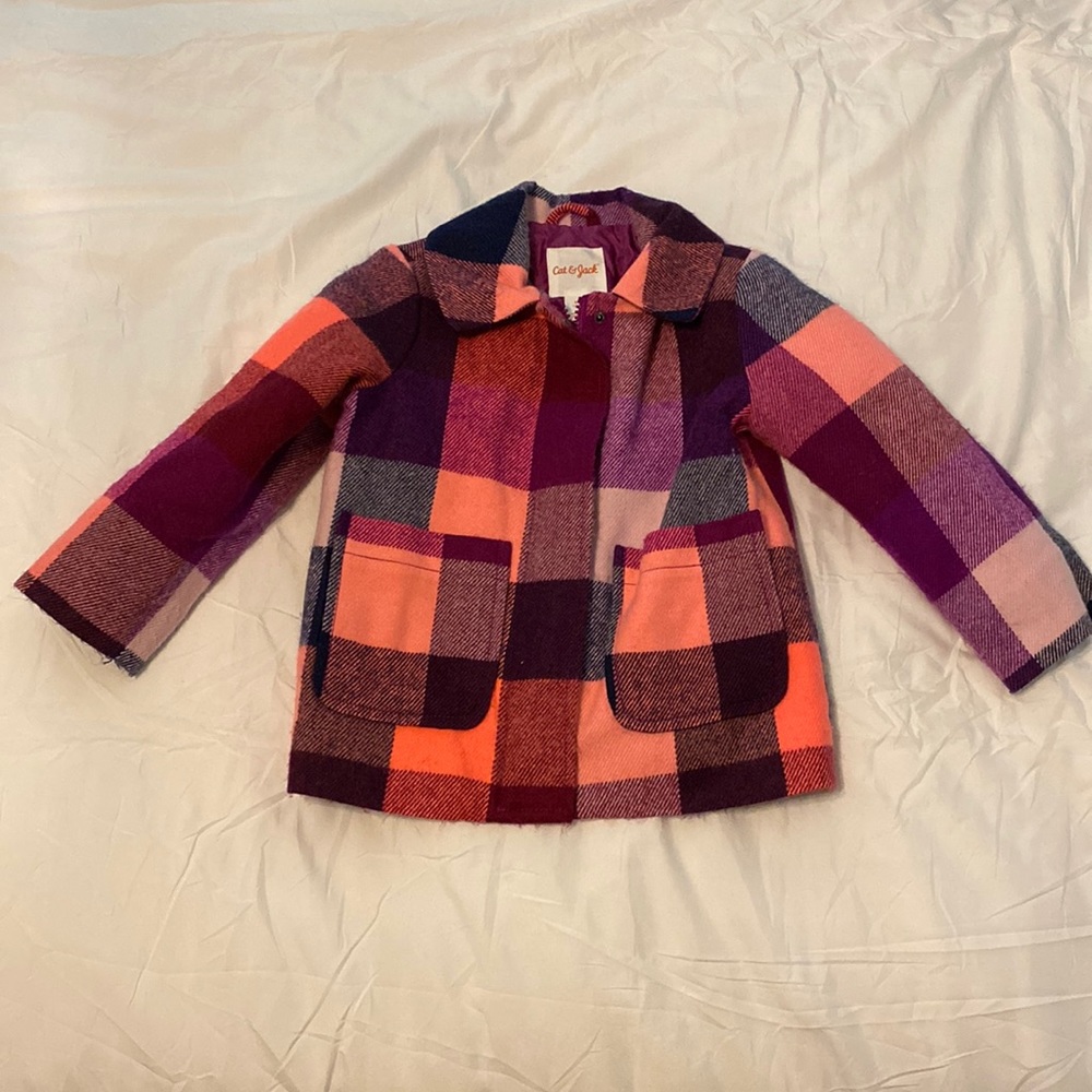 Girls 2T Cat & Jack plaid winter coat
